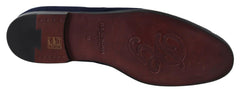 Dolce & Gabbana Blue Suede Caiman Loafers Slippers Shoes -   -  Dolce & Gabbana.