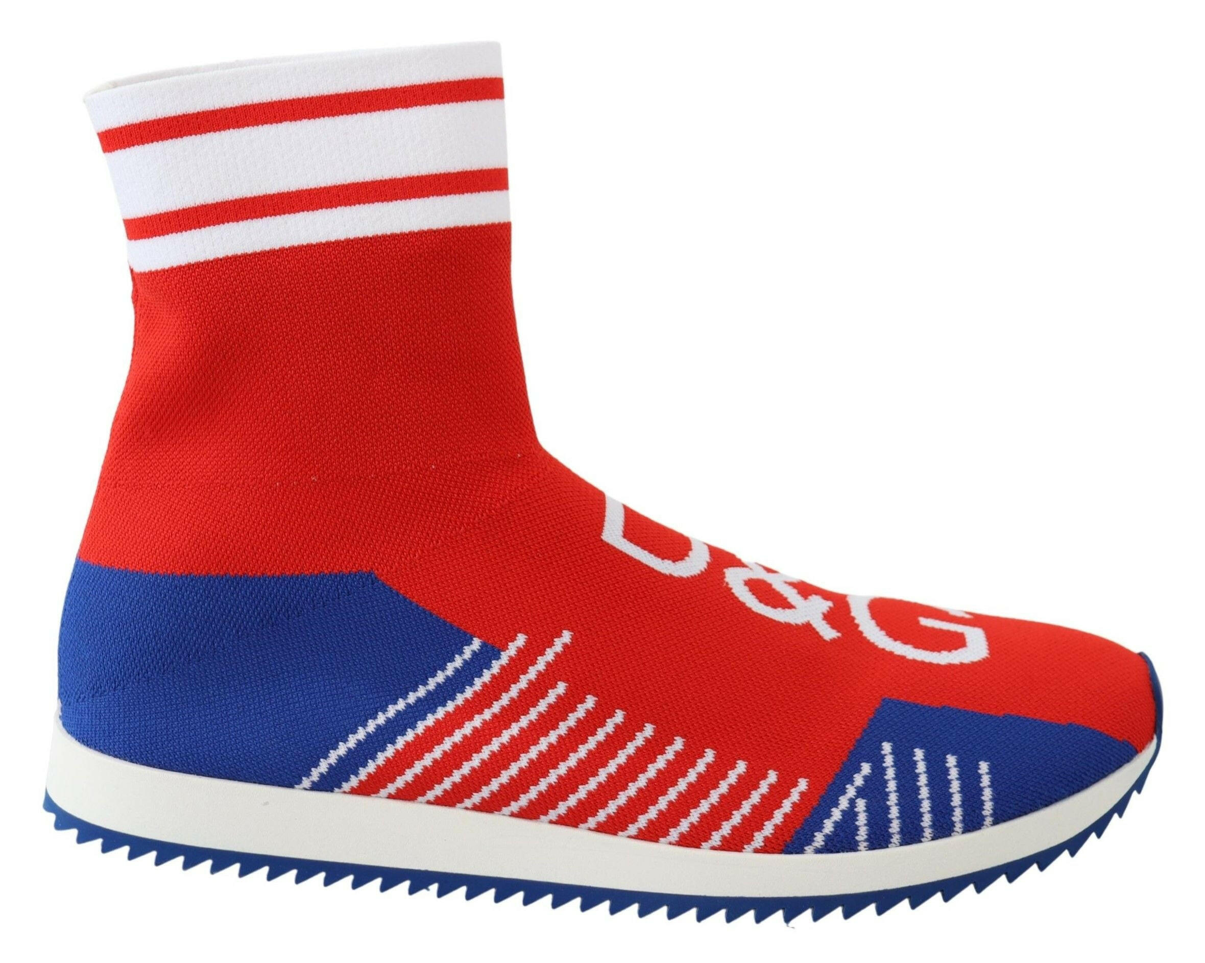 Dolce & Gabbana Blue Red Sorrento Logo Sneakers Socks Shoes -   -  Dolce & Gabbana.