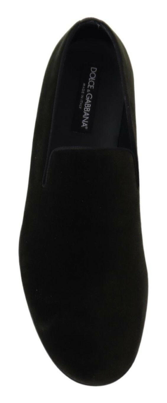 Dolce & Gabbana Green Velvet Slip On Mens Loafers Shoes -   -  Dolce & Gabbana.