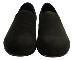 Dolce & Gabbana Green Velvet Slip On Mens Loafers Shoes -   -  Dolce & Gabbana.