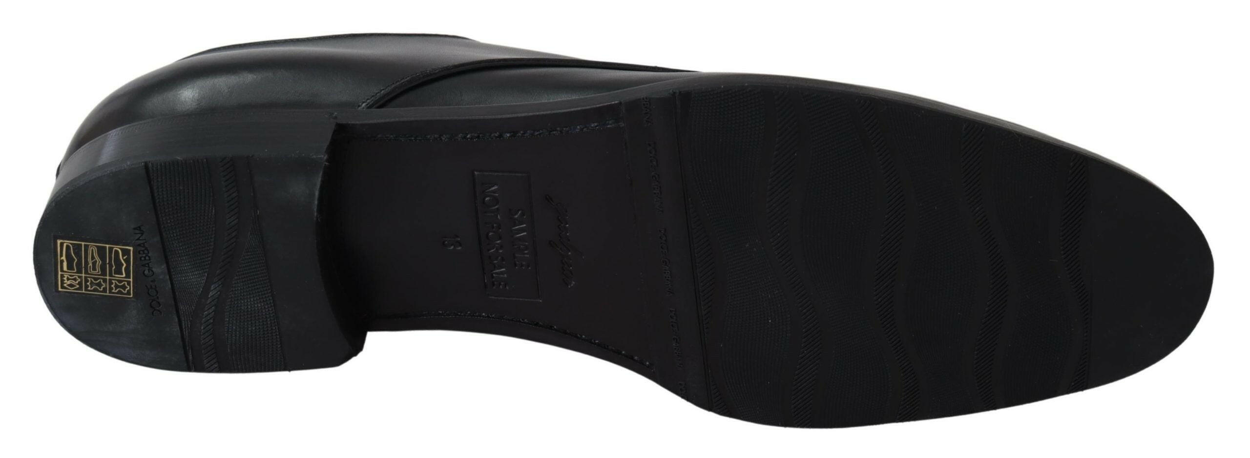 Dolce & Gabbana Black Leather SARTORIA Hand Made Shoes -   -  Dolce & Gabbana.