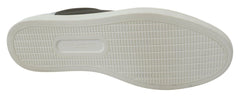 Dolce & Gabbana White Green Leather Low Top Sneakers Shoes -   -  Dolce & Gabbana.