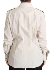 Dolce & Gabbana Beige Poplin Safari Fitted Pocket Shirt Top -   -  Dolce & Gabbana.
