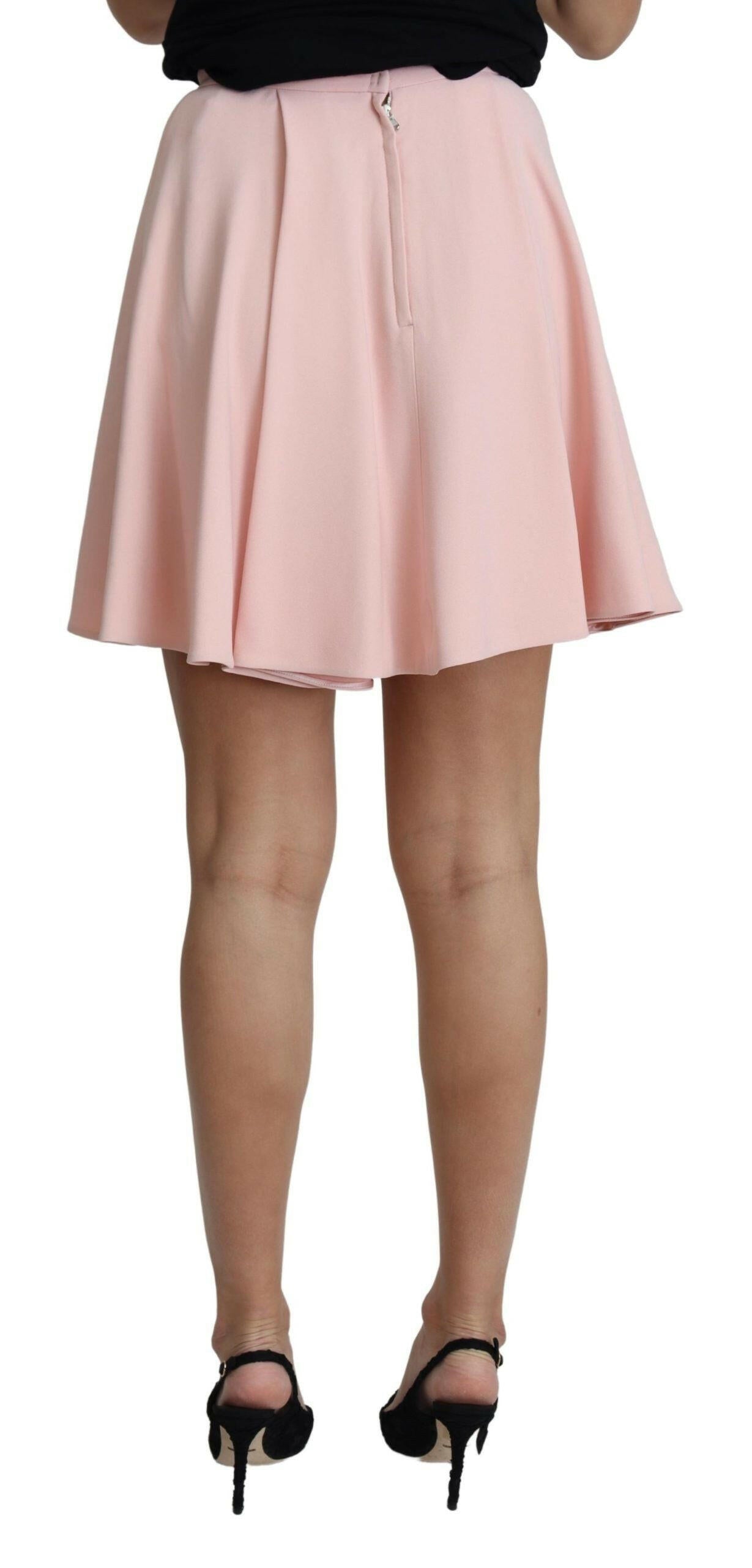 Dolce & Gabbana Pink Tuck Pleat Flare A-line Mini Rayon -   -  Dolce & Gabbana.