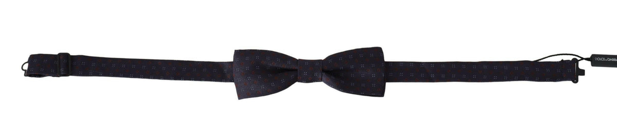 Dolce & Gabbana Gray Pattern Silk Adjustable Neck Papillon Bow Tie -  Neckties, Men -  Dolce & Gabbana.