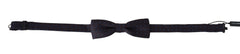 Dolce & Gabbana Gray Pattern Silk Adjustable Neck Papillon Bow Tie -  Neckties, Men -  Dolce & Gabbana.