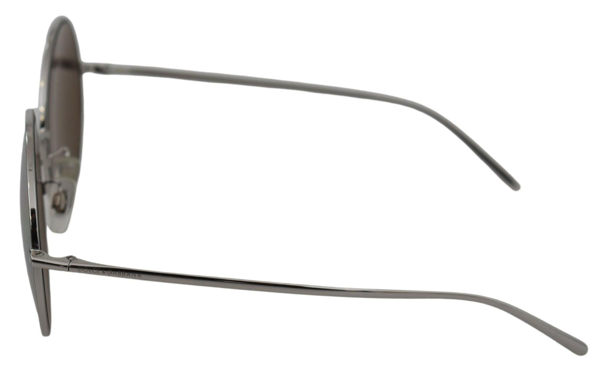 Dolce & Gabbana Silver Plated Round Gray Le nses Women Sunglasses -  Jewellery, Women -  Dolce & Gabbana.