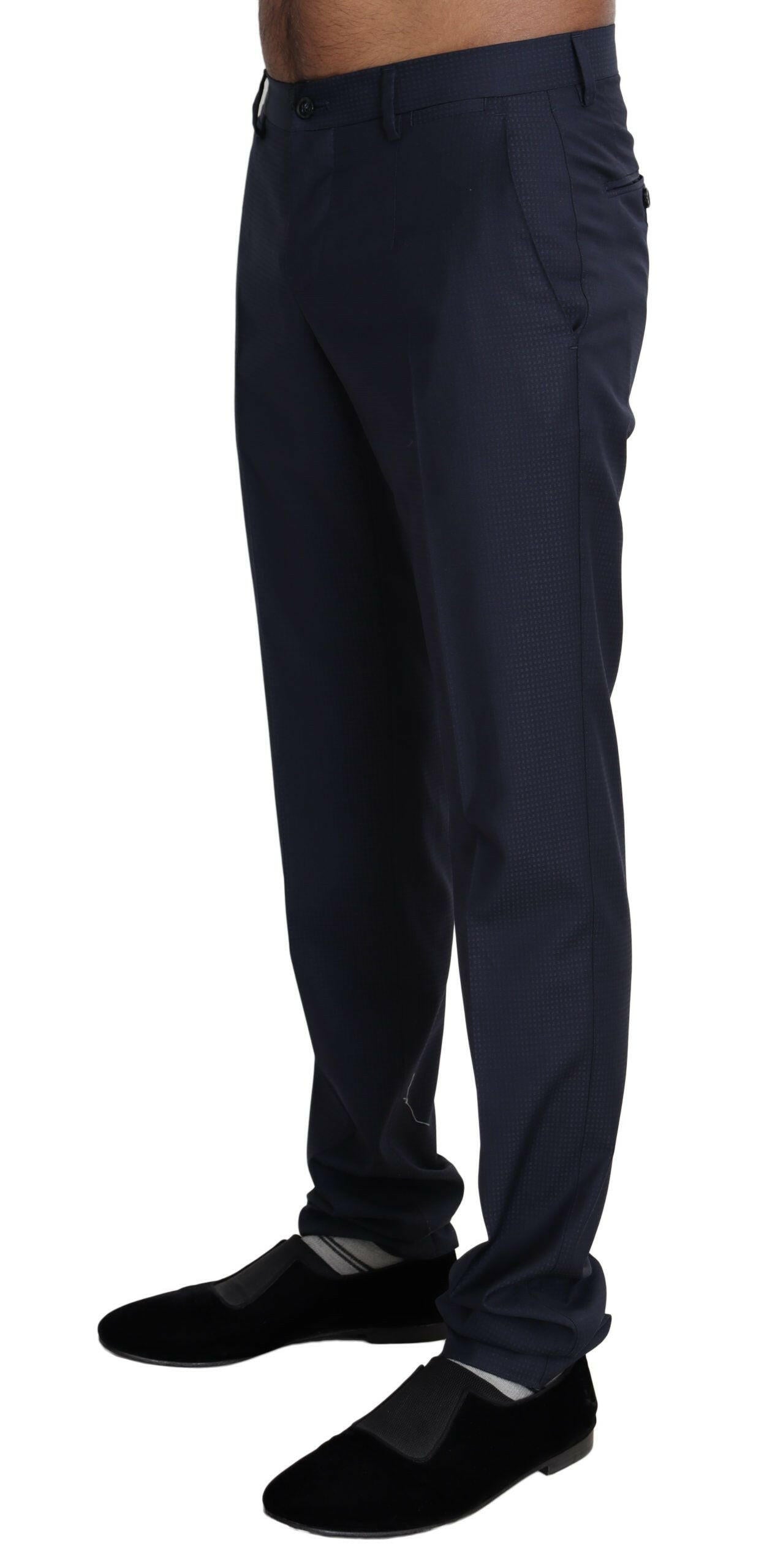 Dolce & Gabbana Navy Blue Dress Formal Men Trouser Pants -   -  Dolce & Gabbana.