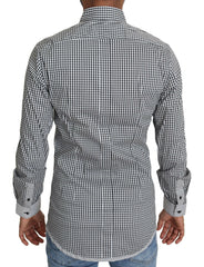 Dolce & Gabbana Black White Checkered Casual Shirt -   -  Dolce & Gabbana.