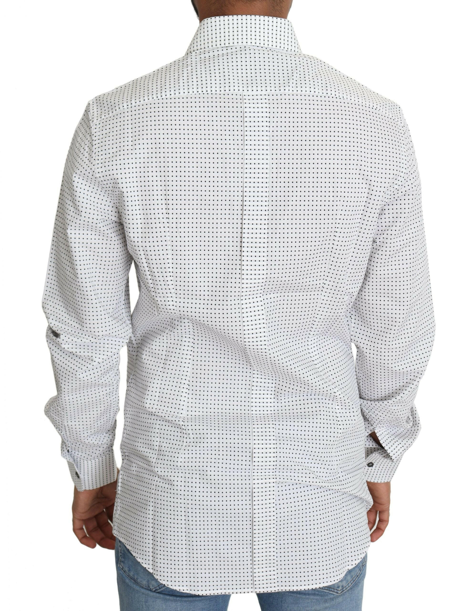 Dolce & Gabbana Black White Polka Dots Dress Shirt -   -  Dolce & Gabbana.
