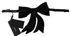 Dolce & Gabbana Silver Tone 100% Silk Crystal Embellished Women  Bowtie -   -  Dolce & Gabbana.