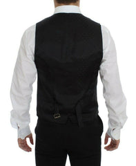 Dolce & Gabbana Black Wool Logo Dress Gilet Vest -  Vests for Men Suits -  Dolce & Gabbana.