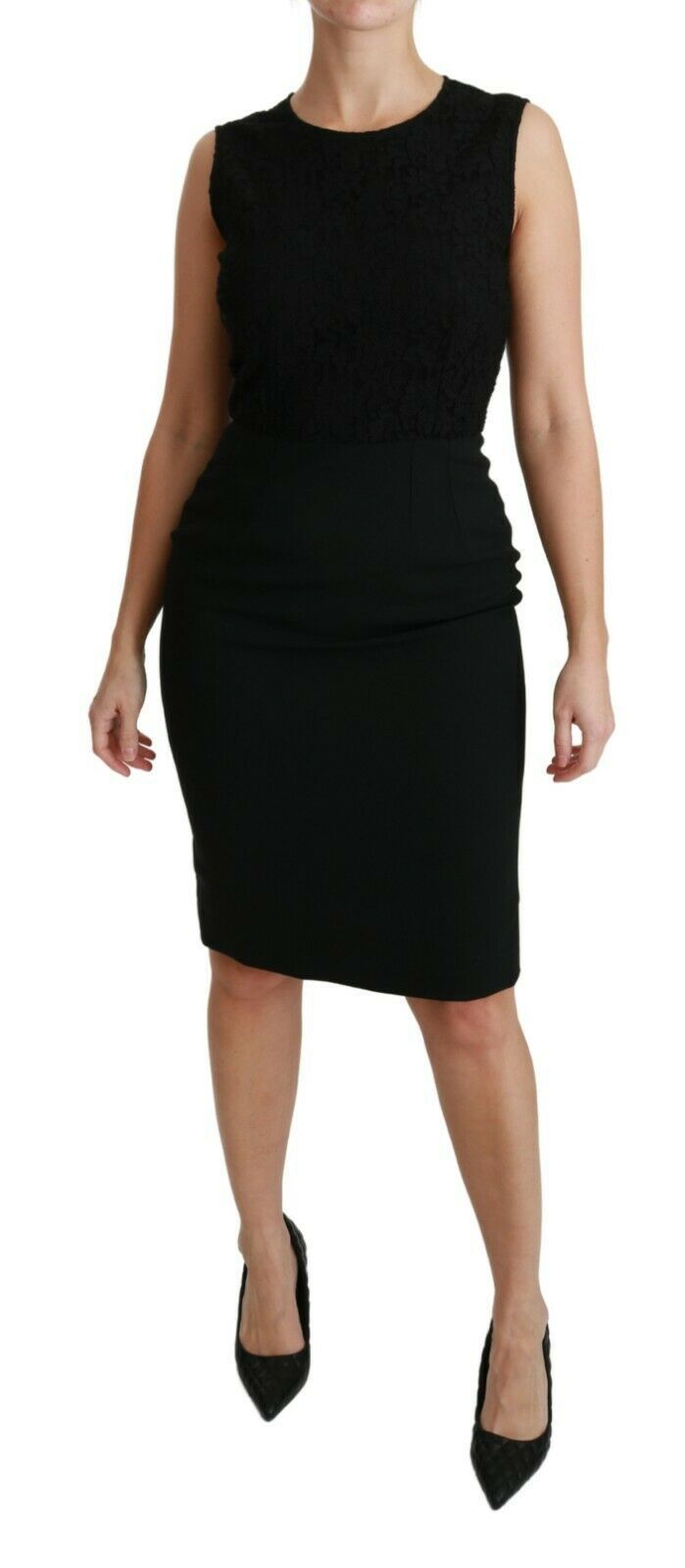 Dolce & Gabbana Black Floral Lace Sheath Gown Dress -   -  Dolce & Gabbana.