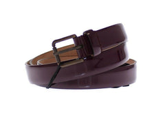 Dolce & Gabbana Purple Leather Logo Cintura Gürtel Belt -   -  Dolce & Gabbana.