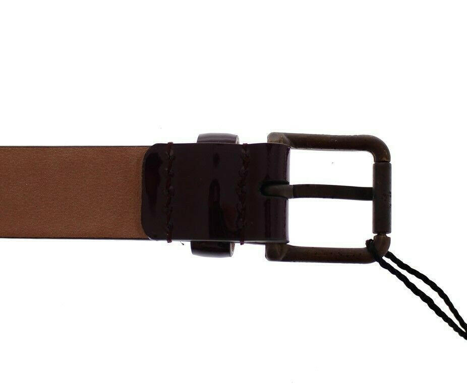 Dolce & Gabbana Purple Leather Logo Cintura Gürtel Belt -   -  Dolce & Gabbana.