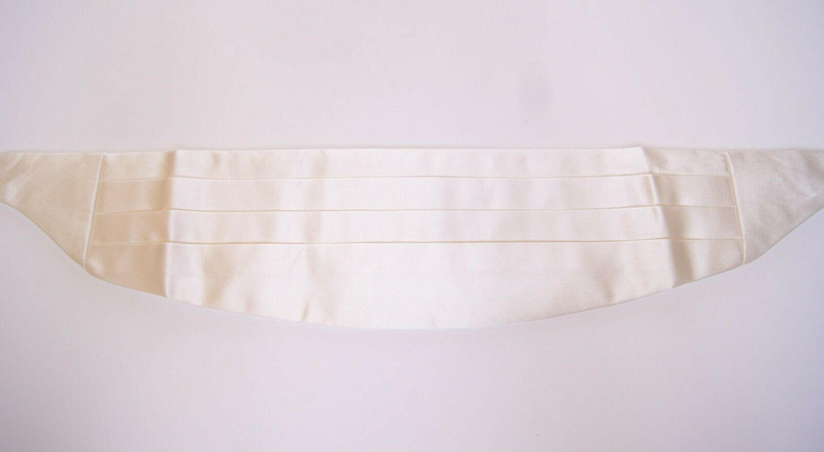 Dolce & Gabbana White Waist Tuxedo Smoking Belt Cummerbund -  Men´s Cummerbund -  Dolce & Gabbana.