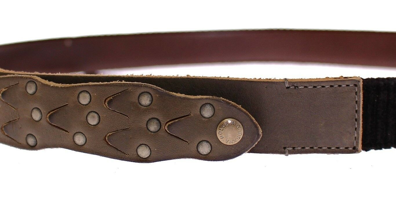 Dolce & Gabbana Brown Leather Logo Cintura Gürtel Belt -   -  Dolce & Gabbana.