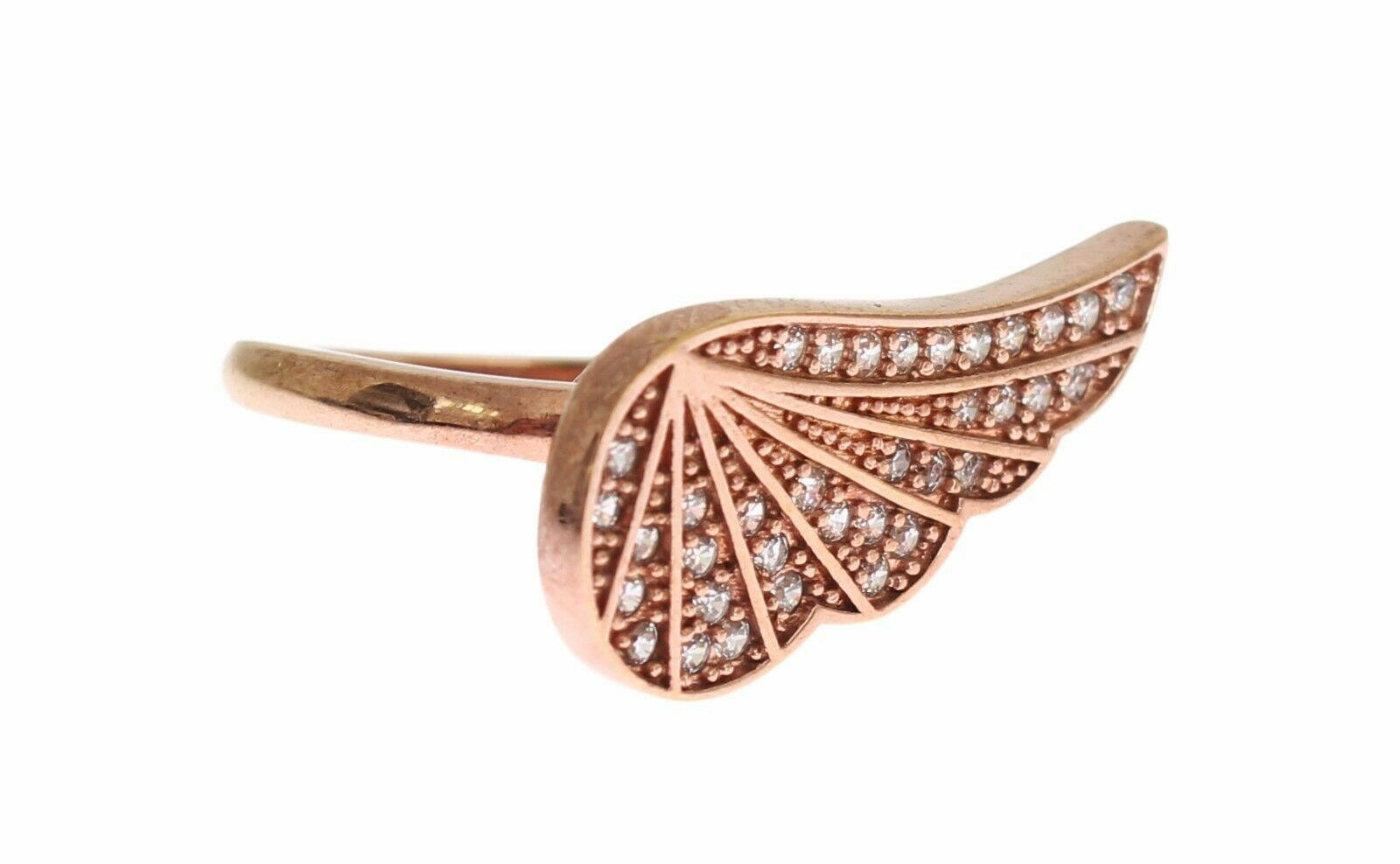 Nialaya Pink Gold 925 Silver Womens Clear CZ Ring -   -  Nialaya.