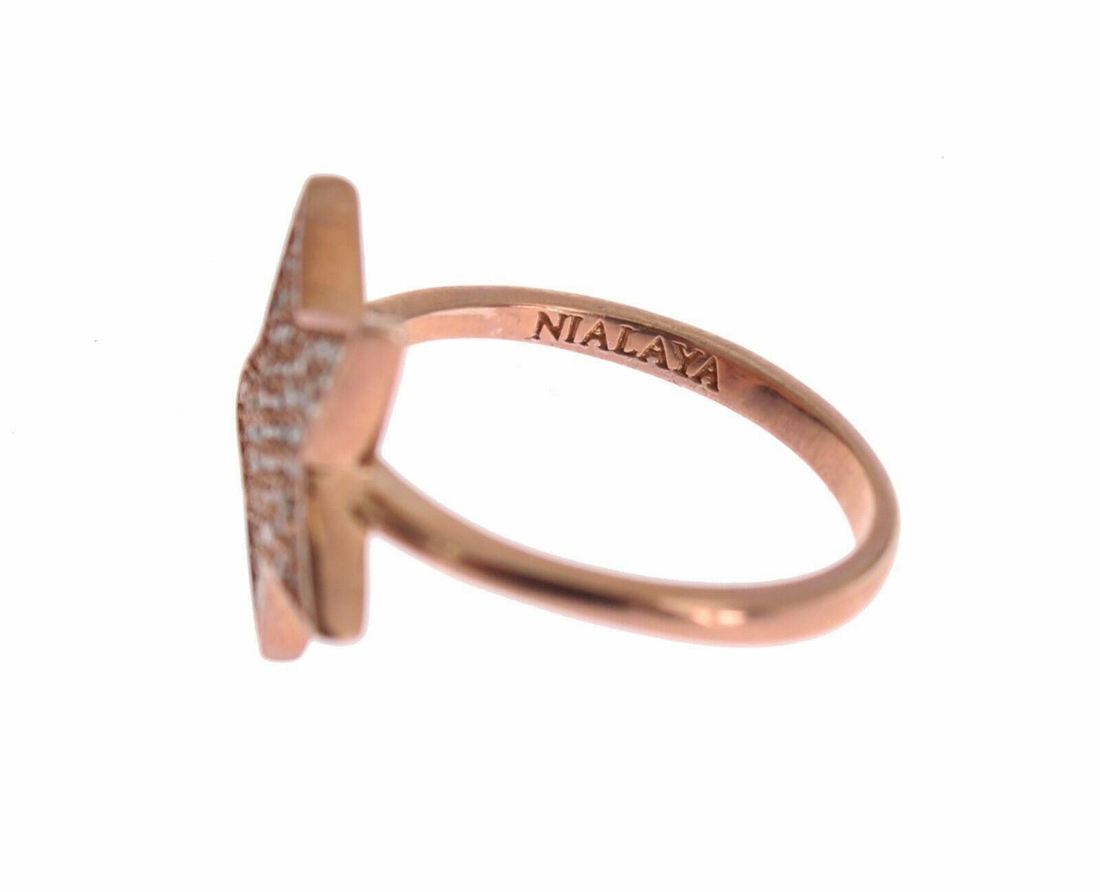 Nialaya Womens Clear CZ Star 925 Silver Ring -   -  Nialaya.