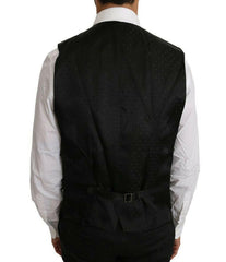 Dolce & Gabbana Black Solid Wool Silk Vest -  Vests for Men Suits -  Dolce & Gabbana.
