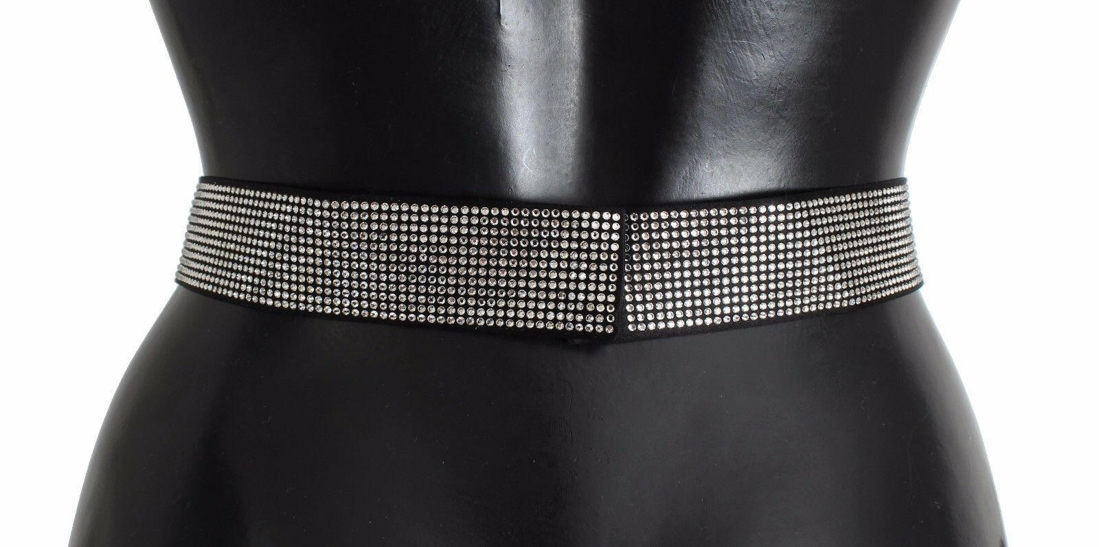 Dolce & Gabbana Black Silk Clear Crystal Bow Waist Belt -   -  Dolce & Gabbana.