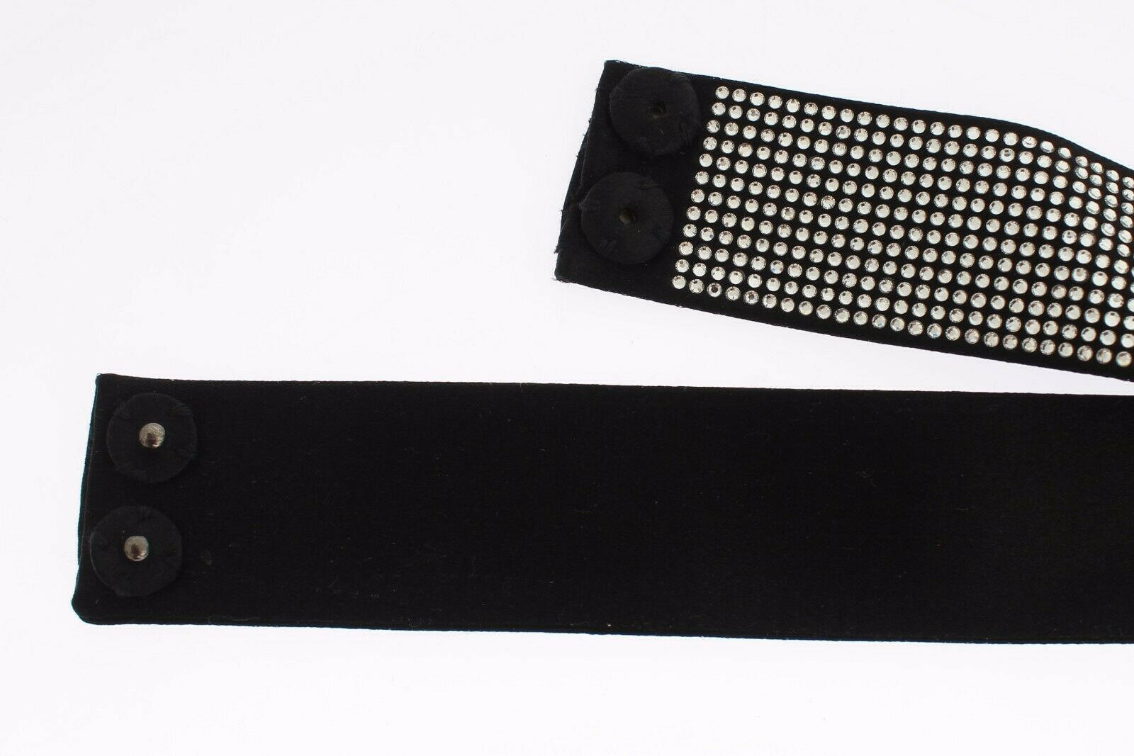 Dolce & Gabbana Black Silk Clear Crystal Bow Waist Belt -   -  Dolce & Gabbana.