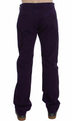 GF Ferre Purple Cotton Stretch Purple Fit  Pants -   -  GF Ferre.
