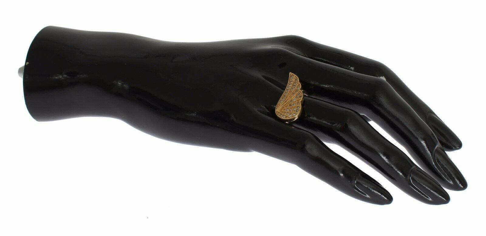 Nialaya Womens Clear CZ Gold 925 Silver Authentic Ring -   -  Nialaya.