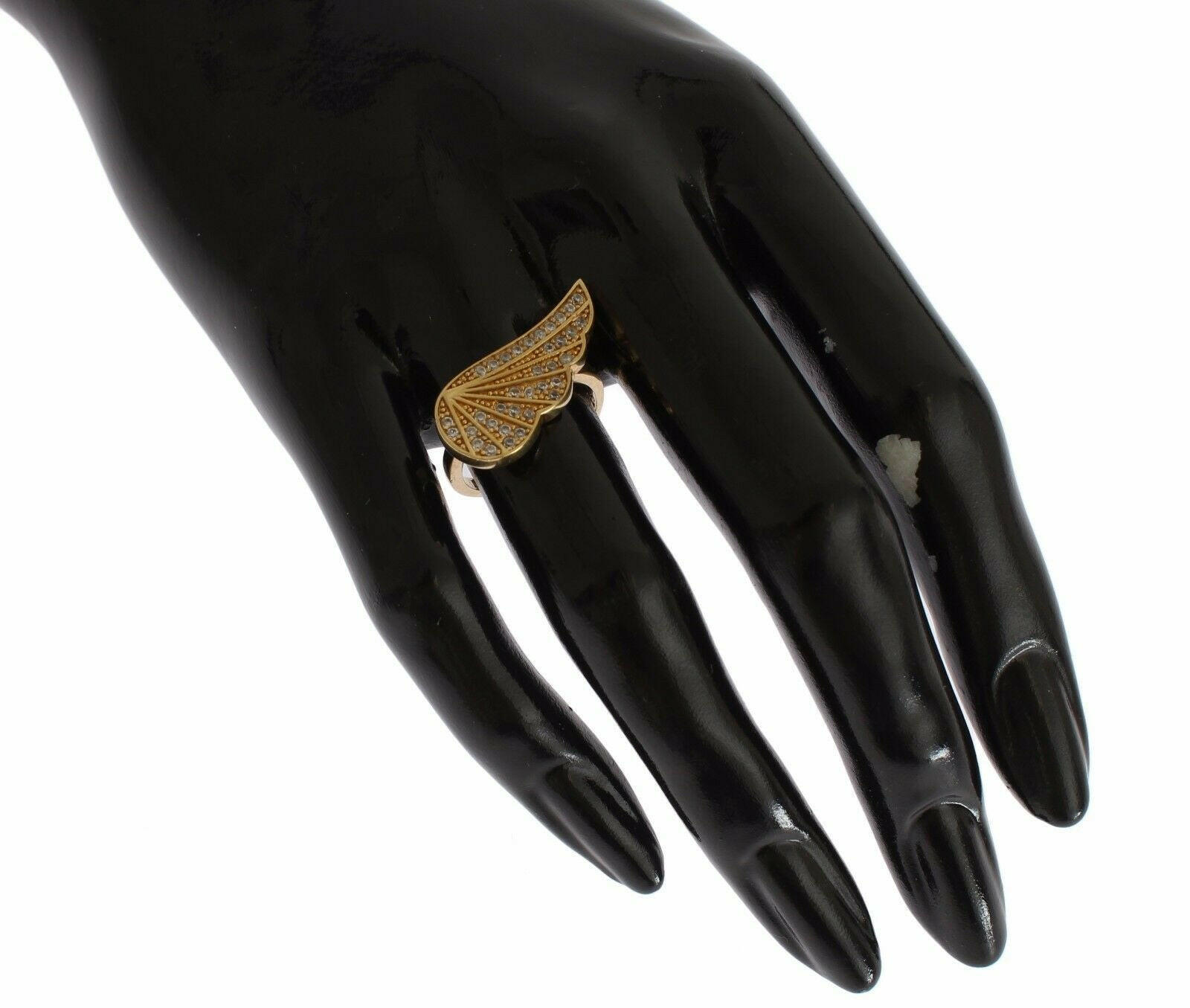 Nialaya Womens Clear CZ Gold 925 Silver Authentic Ring -   -  Nialaya.