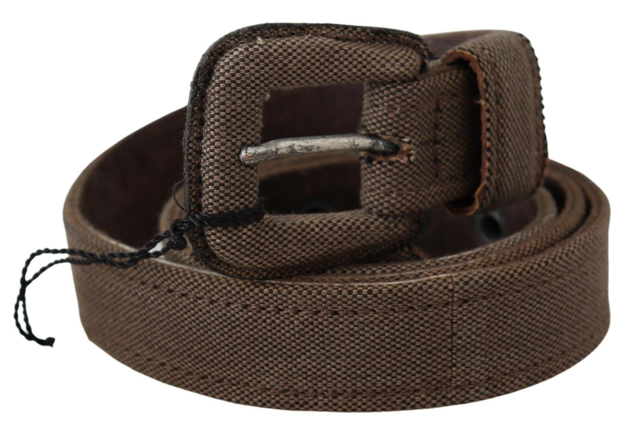 Costume National Brown Leather Logo Buckle Waist Belt -   -  Costume National.