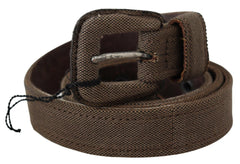 Costume National Brown Leather Logo Buckle Waist Belt -   -  Costume National.