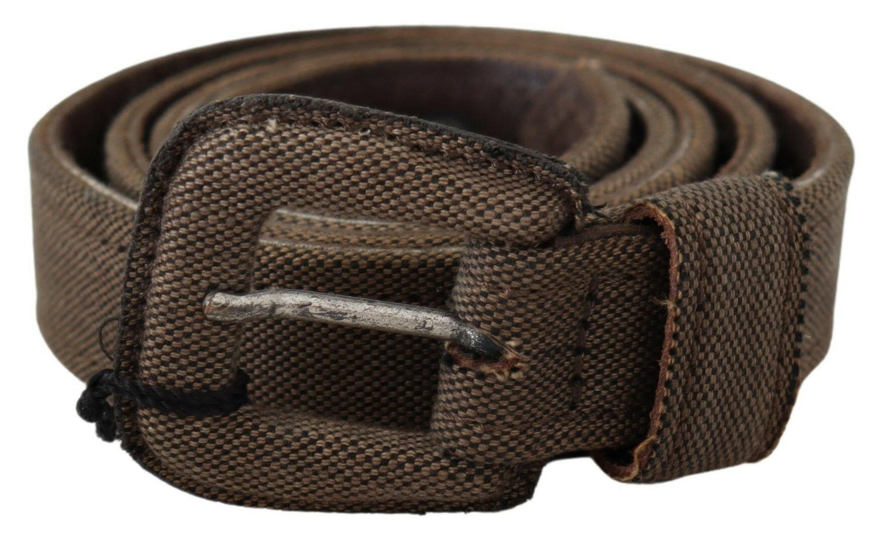 Costume National Brown Leather Logo Buckle Waist Belt -   -  Costume National.