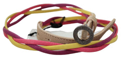 Costume National Multicolor Twisted Leather Circle Buckle Belt -   -  Costume National.
