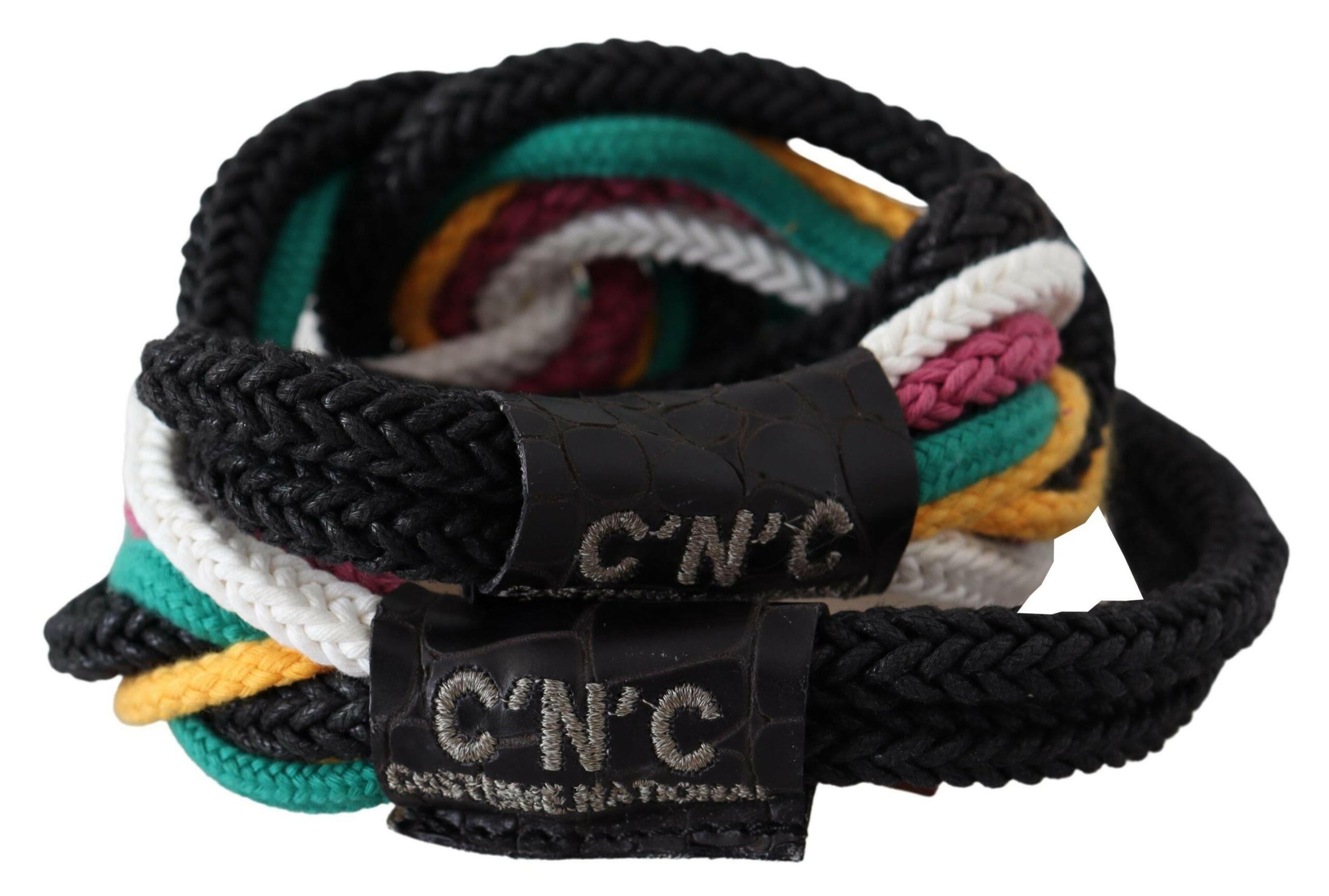 Costume National Multicolor Rope Leather Rustic Hook Buckle Belt -   -  Costume National.