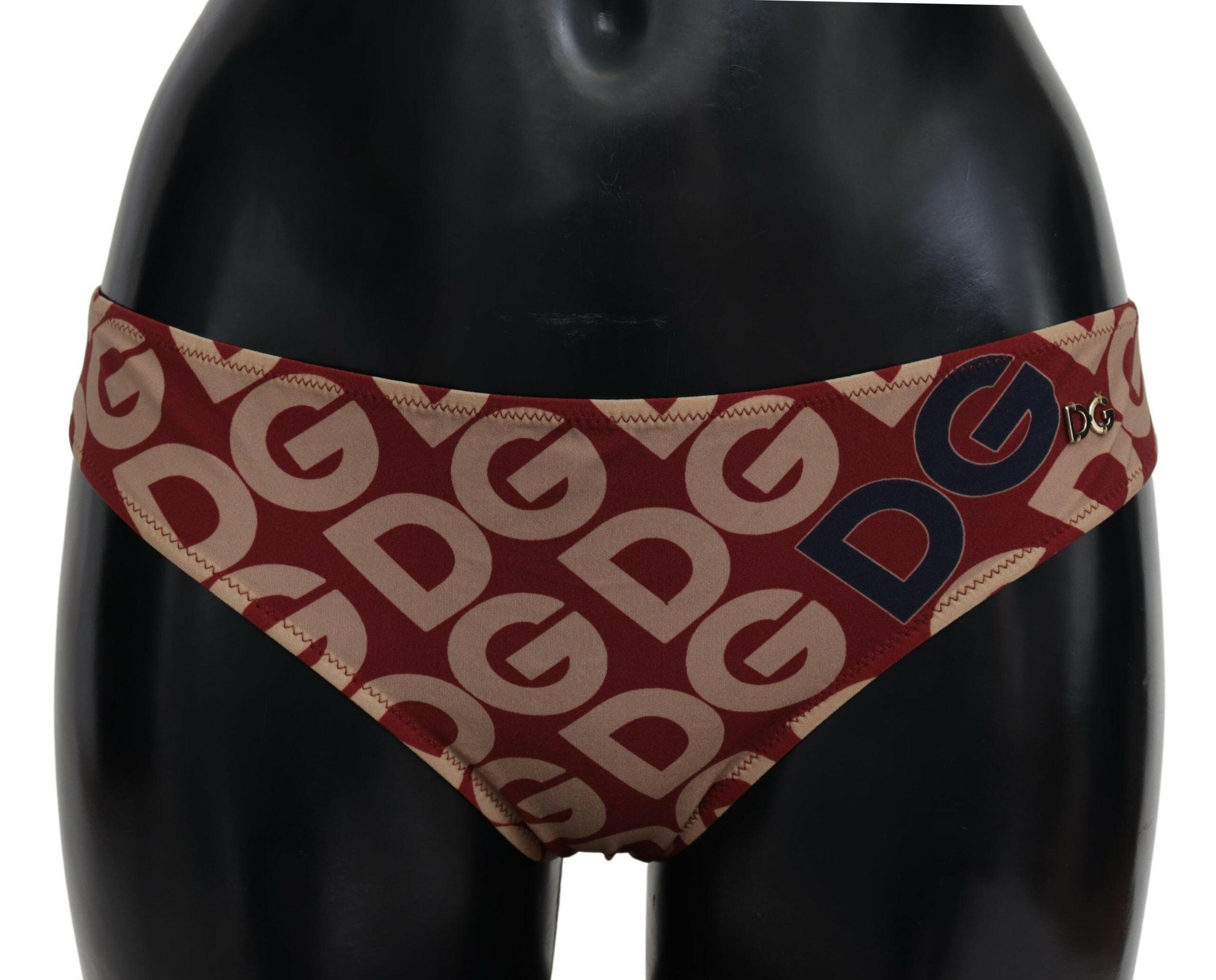 Dolce & Gabbana Multicolor DG Logo Print Bottom Beachwear Bikini Swimsuit -   -  Dolce & Gabbana.