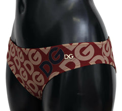 Dolce & Gabbana Multicolor DG Logo Print Bottom Beachwear Bikini Swimsuit -   -  Dolce & Gabbana.