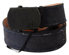 Ermanno Scervino Blue Leather Ratchet Buckle Belt -   -  Ermanno Scervino.