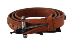 Scervino Street Brown Genuine Leather Rustic Silver Buckle Belt -   -  Scervino Street.