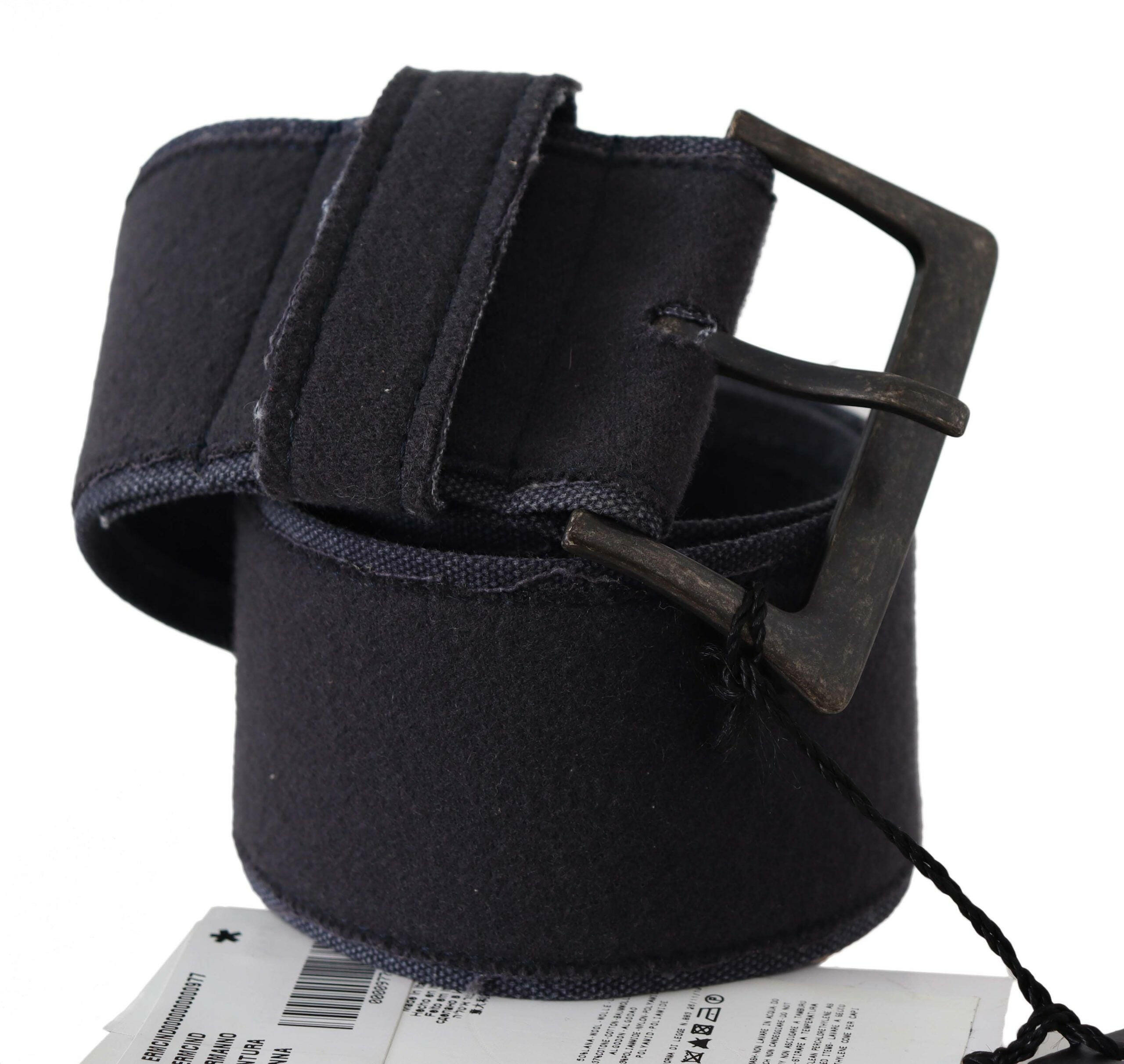 Ermanno Scervino Black Leather Wide Buckle Waist Luxury Belt -   -  Ermanno Scervino.
