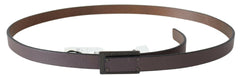 Costume National Brown Leather Tactical Logo Buckle Dark -   -  Costume National.