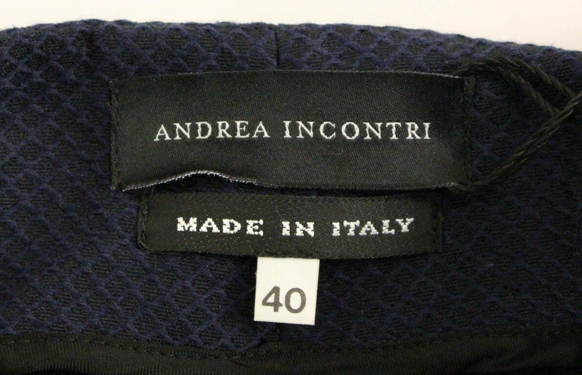 Andrea Incontri Blue Cropped Cotton Pants -   -  Andrea Incontri.