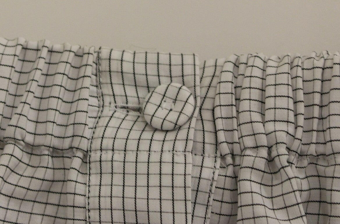Andrea Incontri White Cotton Checkered Stretch Skirt -   -  Andrea Incontri.