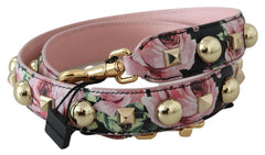 Dolce & Gabbana Pink Floral Gold Studs Bag Accessory Shoulder Strap -   -  Dolce & Gabbana.