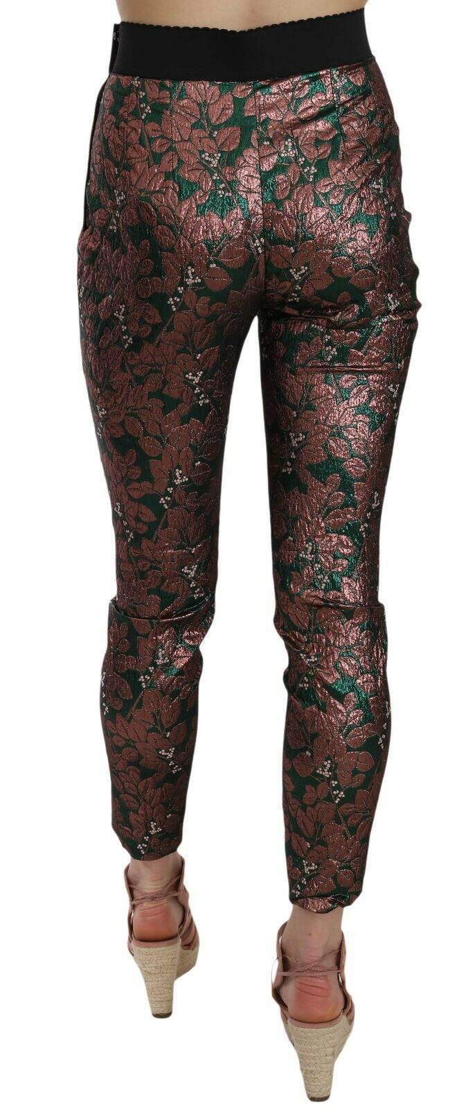 Dolce & Gabbana Multicolor Iridescent Brocade Jacquard Trousers Crop Pants -   -  Dolce & Gabbana.