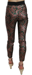 Dolce & Gabbana Multicolor Iridescent Brocade Jacquard Trousers Crop Pants -   -  Dolce & Gabbana.