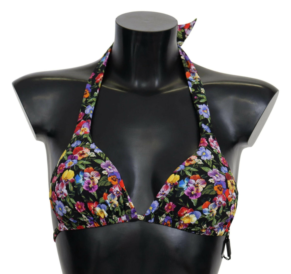 Dolce & Gabbana Black Floral Print Swimsuit Beachwear Bikini Tops -   -  Dolce & Gabbana.
