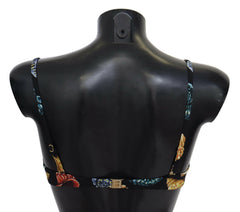 Dolce & Gabbana Black Seashells Print Women Swimwear Bikini Tops -   -  Dolce & Gabbana.