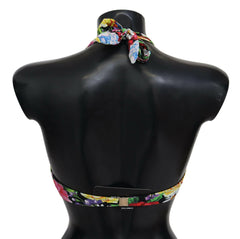 Dolce & Gabbana Multicolor Floral Print Swimwear Bikini Tops -   -  Dolce & Gabbana.