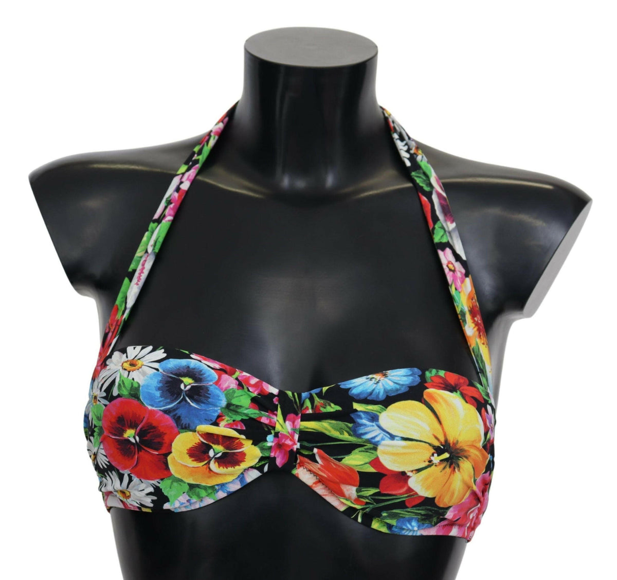 Dolce & Gabbana Multicolor Floral Print Swimwear Bikini Tops -   -  Dolce & Gabbana.