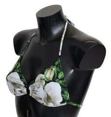 Dolce & Gabbana Multicolor Floral Print Halter Swimwear Bikini Top -   -  Dolce & Gabbana.